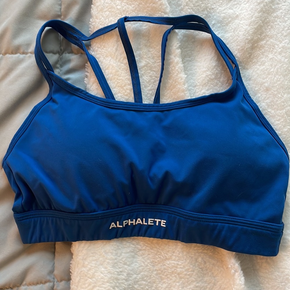 Alphalete Surface Tri Bra - Sonic Blue